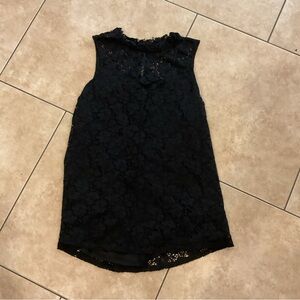 AB Studio Black Lace Detail Top